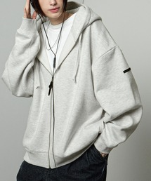Alfred Alex（アルフレッドアレックス）の「【Alfred Alex】Rubber Logo Zip Hoodie/ラバーロゴ フルジップパーカー（パーカー）」