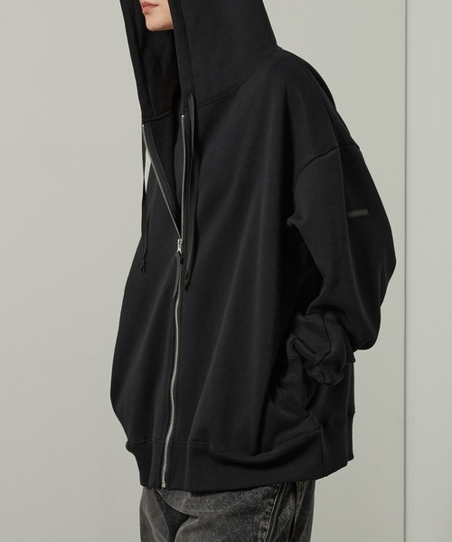 セール】【Alfred Alex】Rubber Logo Zip Hoodie/ラバーロゴ