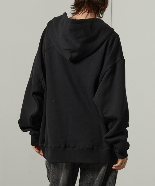 セール】【Alfred Alex】Rubber Logo Zip Hoodie/ラバーロゴ