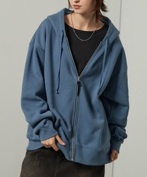 Alfred Alex（アルフレッドアレックス）の「【Alfred Alex】Rubber Logo Zip Hoodie/ラバーロゴ フルジップパーカー（パーカー）」