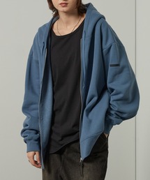 Alfred Alex（アルフレッドアレックス）の「【Alfred Alex】Rubber Logo Zip Hoodie/ラバーロゴ フルジップパーカー（パーカー）」