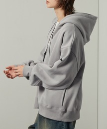 Alfred Alex（アルフレッドアレックス）の「【Alfred Alex】Rubber Logo Zip Hoodie/ラバーロゴ フルジップパーカー（パーカー）」
