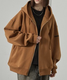 Alfred Alex（アルフレッドアレックス）の「【Alfred Alex】Rubber Logo Zip Hoodie ラバーロゴ フルジップパーカー（パーカー）」