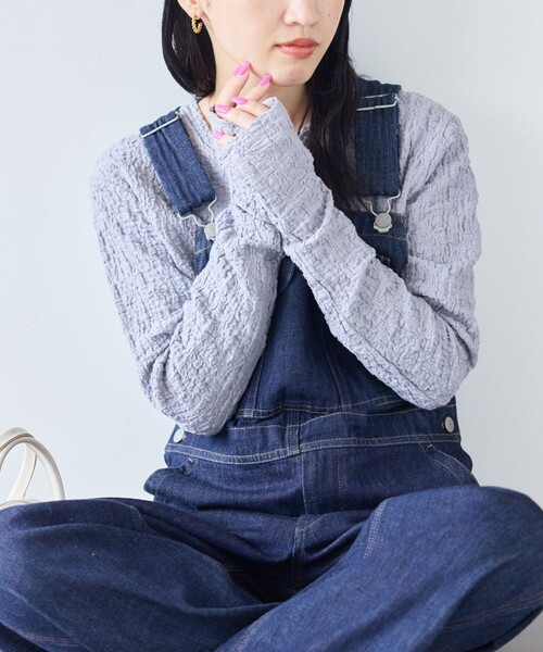 FREAK'S STORE(フリークスストア)の「限定展開 カットシャーリング ポコポコ ロングスリーブTシャツ(Tシャツ/カットソー・レディース・ブラック/ホワイト/ピンク/ラベンダー/グリーン・フリ-)」の4枚目の写真