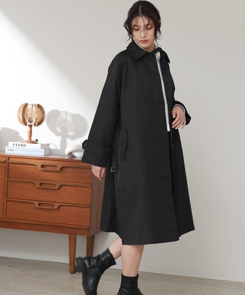 Filomo（フィローモ）の「[Filomo]ロングコート 弱はっ水（トレンチコート・レディース・キャメル/ネイビー/ブラック/ベージュ・103/110）」の7枚目の写真