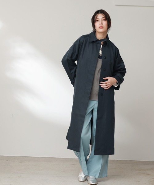 Filomo（フィローモ）の「[Filomo]ロングコート 弱はっ水（トレンチコート・レディース・キャメル/ネイビー/ブラック/ベージュ・103/110）」の11枚目の写真