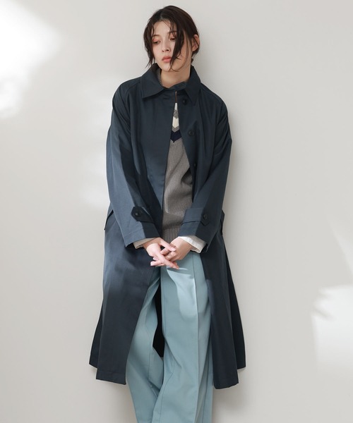 Filomo（フィローモ）の「[Filomo]ロングコート 弱はっ水（トレンチコート・レディース・キャメル/ネイビー/ブラック/ベージュ・103/110）」の12枚目の写真