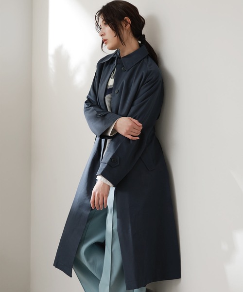 Filomo（フィローモ）の「[Filomo]ロングコート 弱はっ水（トレンチコート・レディース・キャメル/ネイビー/ブラック/ベージュ・103/110）」の13枚目の写真