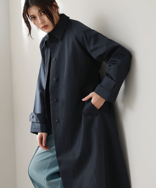 Filomo（フィローモ）の「[Filomo]ロングコート 弱はっ水（トレンチコート・レディース・キャメル/ネイビー/ブラック/ベージュ・103/110）」の14枚目の写真