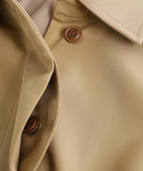 Filomo（フィローモ）の「[Filomo]ロングコート 弱はっ水（トレンチコート・レディース・キャメル/ネイビー/ブラック/ベージュ・103/110）」の16枚目の写真