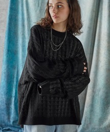 SERACE | 【SERACE】Oversize openwork sheer knit / オーバーサイズ透かし編みシアーニット(ニット/セーター)