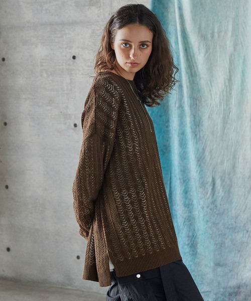 SERACE】Oversize openwork sheer knit / オーバーサイズ透かし