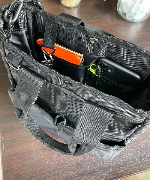 COMMON WARE（コモンウェアー）の「EM : NoiR ノアール Approach mini tote　アプローチミニトート　ゴルフカートバッグ　お散歩バッグ（トートバッグ・メンズ・ブラック/ブラック系その他・FREE）」の7枚目の写真