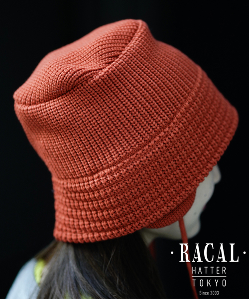 JOINT WORKS(ジョイントワークス)の「【RACAL / ラカル】Ear Knit Bucket Hat(ニットキャップ/ビーニー・メンズ・チャコールグレー/ブラック/オレンジ・FREE)」の3枚目の写真