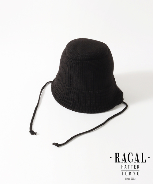 JOINT WORKS(ジョイントワークス)の「【RACAL / ラカル】Ear Knit Bucket Hat(ニットキャップ/ビーニー・メンズ・チャコールグレー/ブラック/オレンジ・FREE)」の2枚目の写真