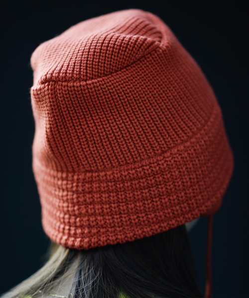 JOINT WORKS(ジョイントワークス)の「【RACAL / ラカル】Ear Knit Bucket Hat(ニットキャップ/ビーニー・メンズ・チャコールグレー/ブラック/オレンジ・FREE)」の4枚目の写真