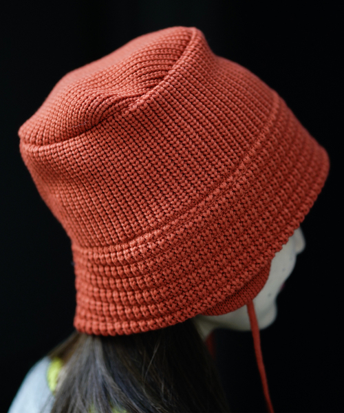 JOINT WORKS(ジョイントワークス)の「【RACAL / ラカル】Ear Knit Bucket Hat(ニットキャップ/ビーニー・メンズ・チャコールグレー/ブラック/オレンジ・FREE)」の6枚目の写真