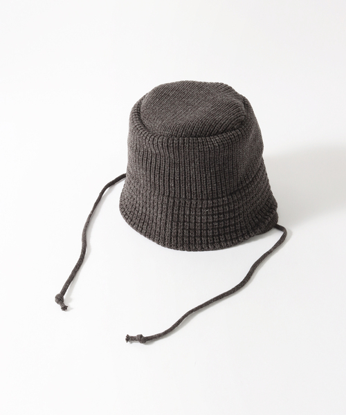 JOINT WORKS(ジョイントワークス)の「【RACAL / ラカル】Ear Knit Bucket Hat(ニットキャップ/ビーニー・メンズ・チャコールグレー/ブラック/オレンジ・FREE)」の8枚目の写真