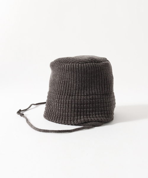 JOINT WORKS(ジョイントワークス)の「【RACAL / ラカル】Ear Knit Bucket Hat(ニットキャップ/ビーニー・メンズ・チャコールグレー/ブラック/オレンジ・FREE)」の9枚目の写真