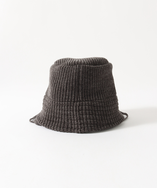 JOINT WORKS(ジョイントワークス)の「【RACAL / ラカル】Ear Knit Bucket Hat(ニットキャップ/ビーニー・メンズ・チャコールグレー/ブラック/オレンジ・FREE)」の10枚目の写真