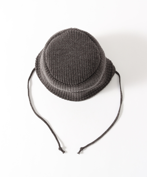 JOINT WORKS(ジョイントワークス)の「【RACAL / ラカル】Ear Knit Bucket Hat(ニットキャップ/ビーニー・メンズ・チャコールグレー/ブラック/オレンジ・FREE)」の12枚目の写真