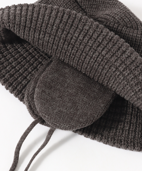 JOINT WORKS(ジョイントワークス)の「【RACAL / ラカル】Ear Knit Bucket Hat(ニットキャップ/ビーニー・メンズ・チャコールグレー/ブラック/オレンジ・FREE)」の15枚目の写真
