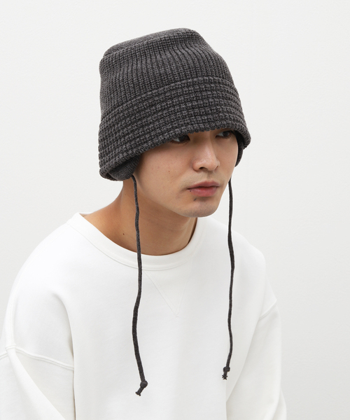 JOINT WORKS(ジョイントワークス)の「【RACAL / ラカル】Ear Knit Bucket Hat(ニットキャップ/ビーニー・メンズ・チャコールグレー/ブラック/オレンジ・FREE)」の21枚目の写真
