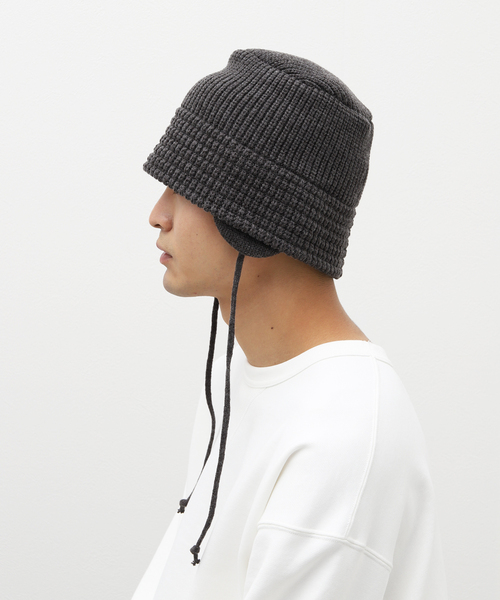 JOINT WORKS(ジョイントワークス)の「【RACAL / ラカル】Ear Knit Bucket Hat(ニットキャップ/ビーニー・メンズ・チャコールグレー/ブラック/オレンジ・FREE)」の22枚目の写真