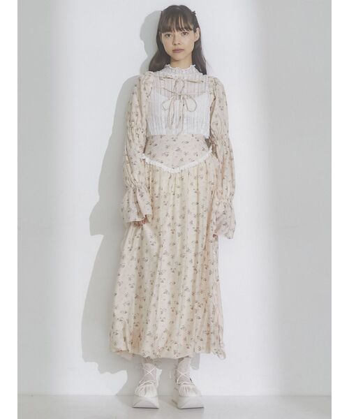 merry jenny（メリージェニー）の「petit flowerバルーンスカート（スカート・レディース・オフホワイト/ピンク・FREE）」の8枚目の写真