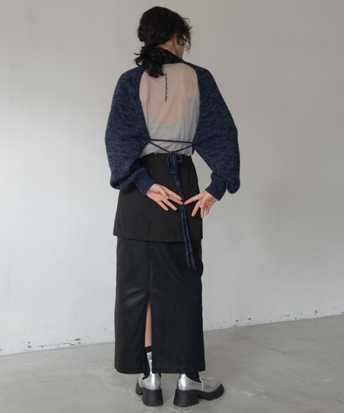 VACANCY（ヴァカンシー）の「メタリックレイヤードスカート（スカート・レディース・ゴールド/ブラック・SMALL/MEDIUM/LARGE）」の8枚目の写真