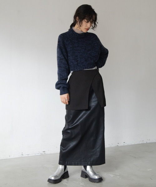 VACANCY（ヴァカンシー）の「メタリックレイヤードスカート（スカート・レディース・ゴールド/ブラック・SMALL/MEDIUM/LARGE）」の4枚目の写真