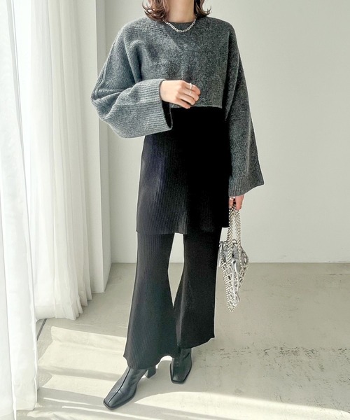 LOWRYS FARM（ローリーズファーム）の「ボレロ＊レイヤードキャミ３Ｐ　971119（つなぎ/オールインワン・レディース・ブラック/ブラウン/イエロー・FREE）」の4枚目の写真