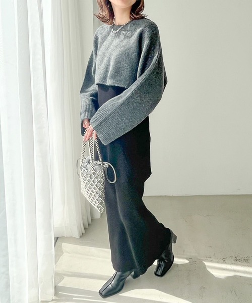 LOWRYS FARM（ローリーズファーム）の「ボレロ＊レイヤードキャミ３Ｐ　971119（つなぎ/オールインワン・レディース・ブラック/ブラウン/イエロー・FREE）」の9枚目の写真