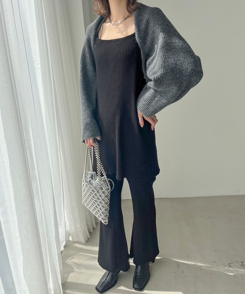 LOWRYS FARM（ローリーズファーム）の「ボレロ＊レイヤードキャミ３Ｐ　971119（つなぎ/オールインワン・レディース・ブラック/ブラウン/イエロー・FREE）」の10枚目の写真