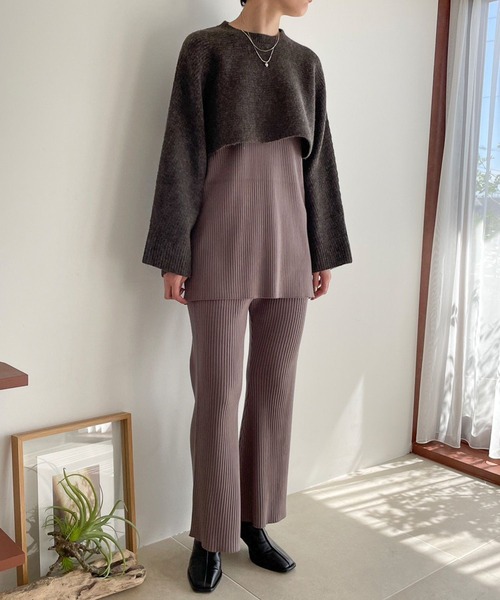 LOWRYS FARM（ローリーズファーム）の「ボレロ＊レイヤードキャミ３Ｐ　971119（つなぎ/オールインワン・レディース・ブラック/ブラウン/イエロー・FREE）」の17枚目の写真