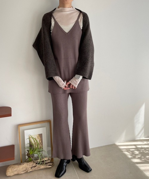 LOWRYS FARM（ローリーズファーム）の「ボレロ＊レイヤードキャミ３Ｐ　971119（つなぎ/オールインワン・レディース・ブラック/ブラウン/イエロー・FREE）」の18枚目の写真