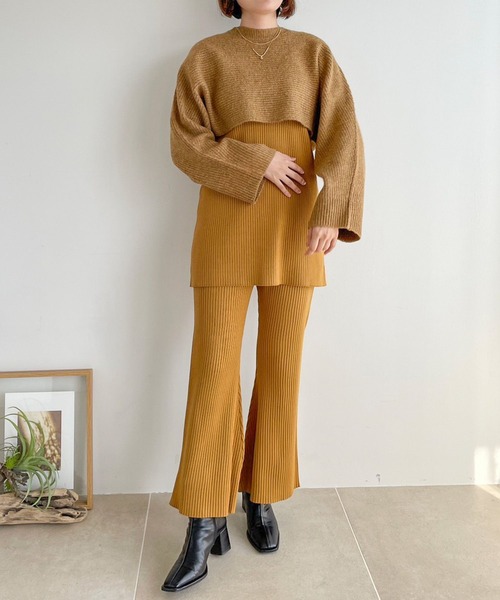 LOWRYS FARM（ローリーズファーム）の「ボレロ＊レイヤードキャミ３Ｐ　971119（つなぎ/オールインワン・レディース・ブラック/ブラウン/イエロー・FREE）」の21枚目の写真