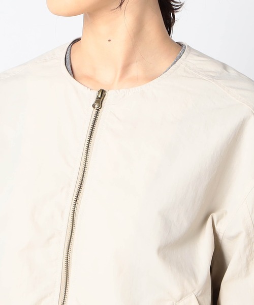 Grand PARK(グランドパーク)の「ノーカラーボリュームスリーブブルゾン(ブルゾン・レディース・ネイビー/ナチュラル/ライトグリーン・FREE)」の13枚目の写真