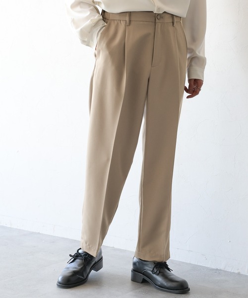 RAGEBLUE（レイジブルー）の「Silky twill tuck tapered slacks / シルキーツイル/セミワイド/タックテーパードスラックス（スラックス・メンズ・ライトグレー/ダークグレー/ブラウン/グリーン/ブラック・SMALL/MEDIUM/LARGE）」の11枚目の写真