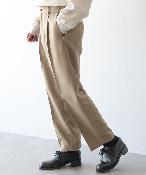 RAGEBLUE（レイジブルー）の「Silky twill tuck tapered slacks / シルキーツイル/セミワイド/タックテーパードスラックス（スラックス・メンズ・ライトグレー/ダークグレー/ブラウン/グリーン/ブラック・SMALL/MEDIUM/LARGE）」の12枚目の写真