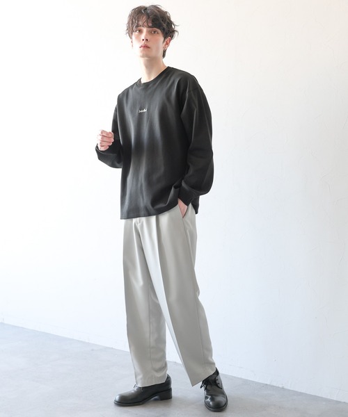RAGEBLUE（レイジブルー）の「Silky twill tuck tapered slacks / シルキーツイル/セミワイド/タックテーパードスラックス（スラックス・メンズ・ライトグレー/ダークグレー/ブラウン/グリーン/ブラック・SMALL/MEDIUM/LARGE）」の15枚目の写真