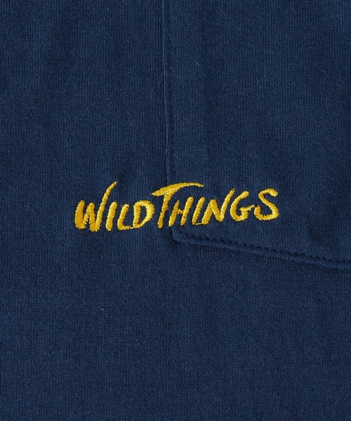 WILD THINGS（ワイルドシングス）の「【WILDTHINGS別注】ロゴ刺繍半袖Tシャツ（Tシャツ/カットソー・メンズ・ホワイト/グレー/チャコールグレー/ネイビー・MEDIUM/LARGE）」の8枚目の写真