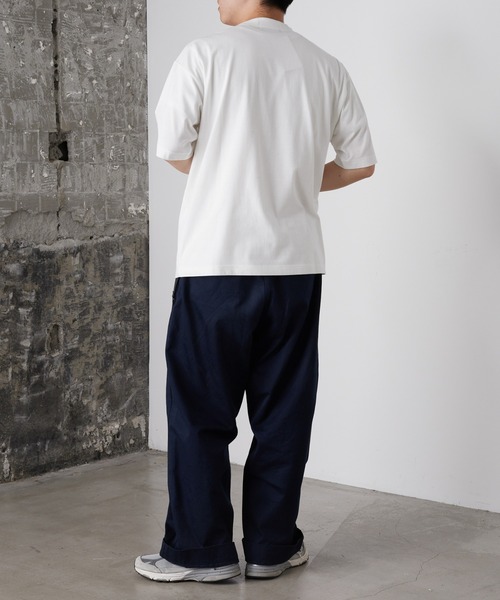 WILD THINGS（ワイルドシングス）の「【WILDTHINGS別注】ロゴ刺繍半袖Tシャツ（Tシャツ/カットソー・メンズ・ホワイト/グレー/チャコールグレー/ネイビー・MEDIUM/LARGE）」の16枚目の写真