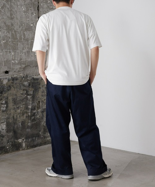 WILD THINGS（ワイルドシングス）の「【WILDTHINGS別注】ロゴ刺繍半袖Tシャツ（Tシャツ/カットソー・メンズ・ホワイト/グレー/チャコールグレー/ネイビー・MEDIUM/LARGE）」の17枚目の写真