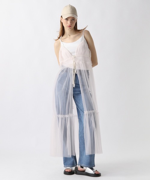 FOREVER 21(フォーエバー トゥエンティーワン)の「フロントリボンラメチュールワンピース(ワンピース・レディース・アイボリー/ブラック/チャコールグレー・FREE)」の12枚目の写真