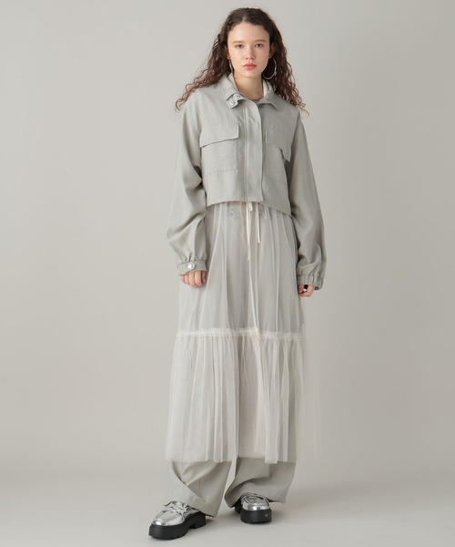 FOREVER 21(フォーエバー トゥエンティーワン)の「フロントリボンラメチュールワンピース(ワンピース・レディース・アイボリー/ブラック/チャコールグレー・FREE)」の18枚目の写真