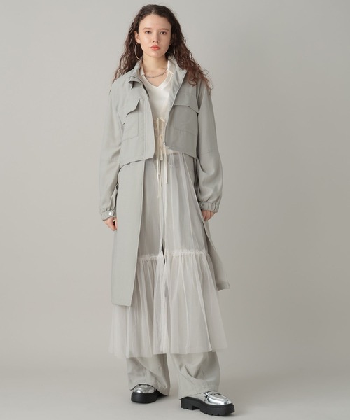 FOREVER 21(フォーエバー トゥエンティーワン)の「フロントリボンラメチュールワンピース(ワンピース・レディース・アイボリー/ブラック/チャコールグレー・FREE)」の19枚目の写真