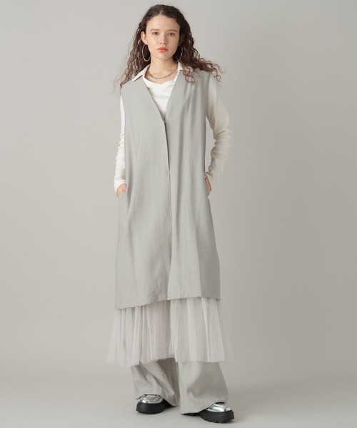 FOREVER 21(フォーエバー トゥエンティーワン)の「フロントリボンラメチュールワンピース(ワンピース・レディース・アイボリー/ブラック/チャコールグレー・FREE)」の22枚目の写真