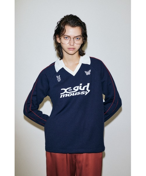 新品タグ付き★MOUSSY×X-girl★XG XGMSSY TEAM Tシャツ MOUSSY（マウジー）の「XG XGMSSY TEAM Tシャツ（Tシャツ/カットソー