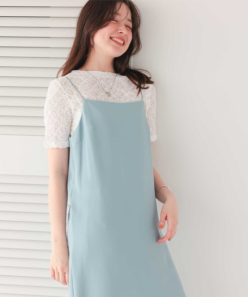 titivate（ティティベイト）の「Iラインキャミソールワンピース（ワンピース・レディース・ライトブルー/ベージュ系その他/アイボリー/ブラック・L/M/S/PS(XS－S)）」の8枚目の写真